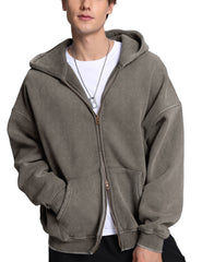 Vintage Double Zip Up Hoodie