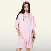 FAIABLE Ultra-Comfort Unisex Everyday Tees - Temperature Regulating Loose Fit T-Shirts for Men & Women - Sun Protective & Odor Resistant Casual Wear - Breathable Oversized Cotton Blend Top in Minimalist Styles