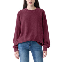 FAIABLE Sweatshirt for Women Oversized Waffle Crewneck Sweatshirts Unisex Fashion Pullover Hoodies Sweaters Outfits