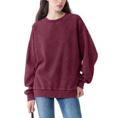 FAIABLE Sweatshirt for Women Oversized Waffle Crewneck Sweatshirts Unisex Fashion Pullover Hoodies Sweaters Outfits