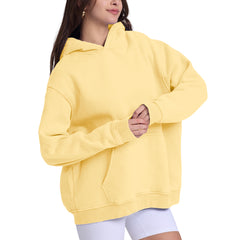 FAIABLE Unisex Hoodies Pullover Oversized Hoodie Plush Fleece Hooded Sweatshirt Vintage Heavyweight Hoodie Cotton Big and Tall Hoodies for Men Couples Workout College Streetwear Sweaters Tops