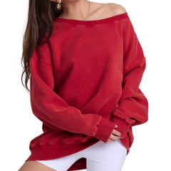 FAIABLE Womens Off the Shoulder Oversized Sweatshirts