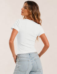 Soft Stretch Cropped Baby Tee