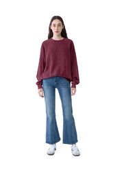 FAIABLE Sweatshirt for Women Oversized Waffle Crewneck Sweatshirts Unisex Fashion Pullover Hoodies Sweaters Outfits