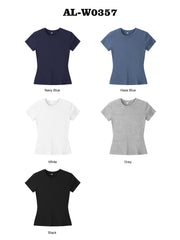 FAIABLE Women’s Crewneck Crew Neck T-Shirt Summer Casual Shortsleeve Short Sleeve Top with Washed Finish - High Elasticity Tee with Narrow Shoulder Design – Plain Basic Stretch Underwear Slim Fit Tshirt- Comfort Fabric Womenswear Essential