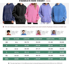 FAIABLE FADE CRAFT Unisex Oversized Acid Wash Hoodie Pullover