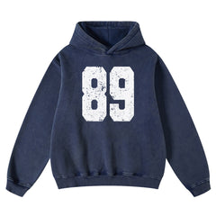 FAIABLE Acid Washed Vintage Print Number Cute Long Sleeve Preppy Sweatshirts