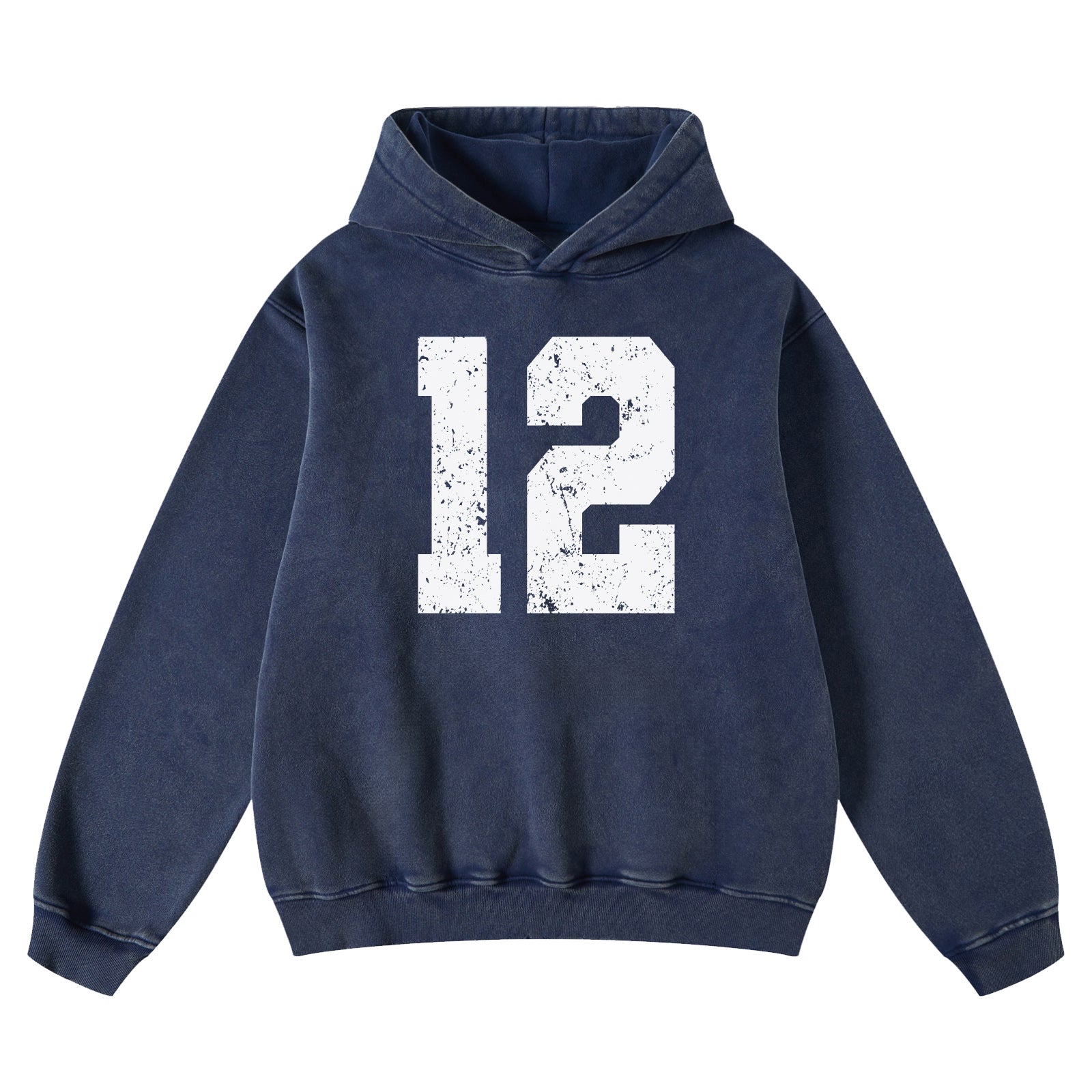 FAIABLE Acid Washed Vintage Print Number Cute Long Sleeve Preppy Sweatshirts