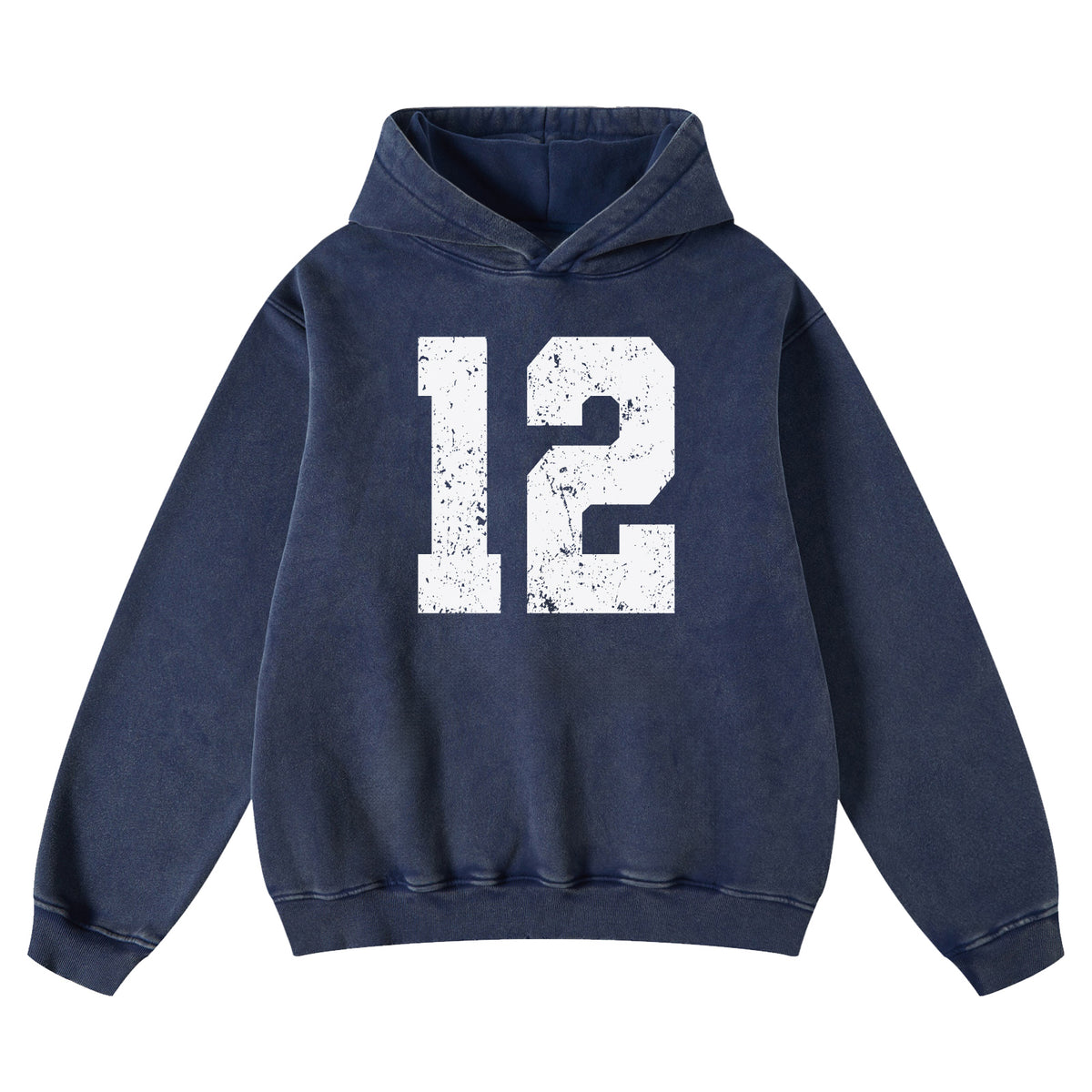 FAIABLE Acid Washed Vintage Print Number Cute Long Sleeve Preppy Sweatshirts