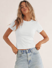Soft Stretch Cropped Baby Tee