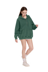 FAIABLE Womens Hoodies Fleece Fall Fashion Outfits Half Zip Sweatshirts Winter Jackets Oversized Pullover Tops Clothes 2025