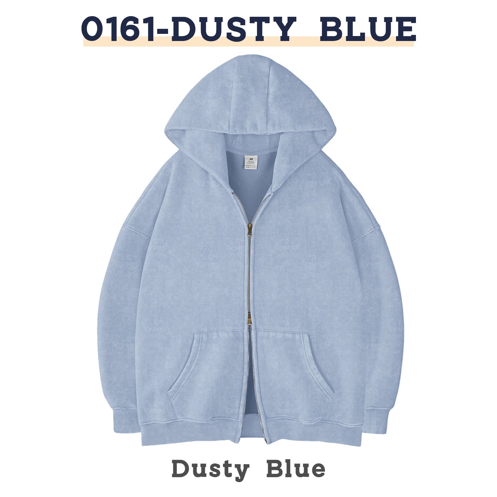 Faiable Women's Double Zip Up Oversized Acid Wash Hoodie Heavyweight Fleece Cotton for Casual Outings and Everyday Wear