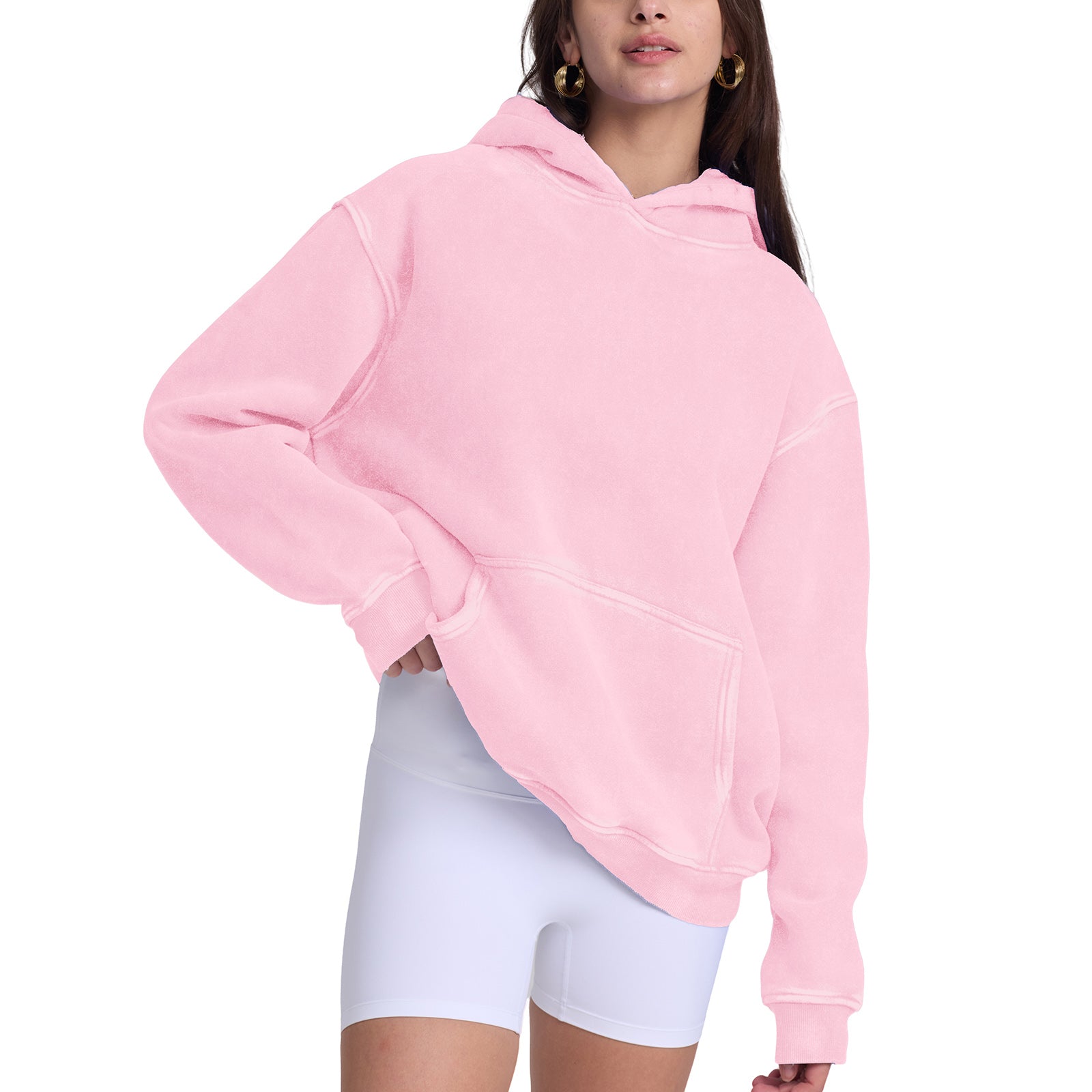 FAIABLE Unisex Hoodies Pullover Oversized Hoodie Plush Fleece Hooded Sweatshirt Vintage Heavyweight Hoodie Cotton Big and Tall Hoodies for Men Couples Workout College Streetwear Sweaters Tops