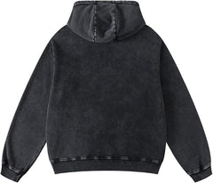 FAIABLE Mens Oversized Hoodie Couples Terry Heavyweight Hoodies Pullover Vintage Acid Wash Hoodie Sweatshirts Streetwear