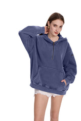 FAIABLE Womens Hoodies Fleece Fall Fashion Outfits Half Zip Sweatshirts Winter Jackets Oversized Pullover Tops Clothes 2025