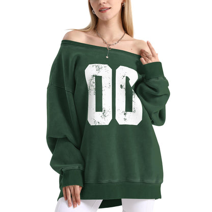 FAIABLE Womens Off the Shoulder Oversized Sweatshirts