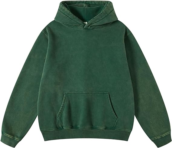 FAIABLE Unisex Oversized Hoodie Cool Pullover Hoodies Vintage Wash Plush Heavyweight