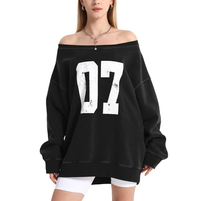 FAIABLE Womens Off the Shoulder Oversized Sweatshirts