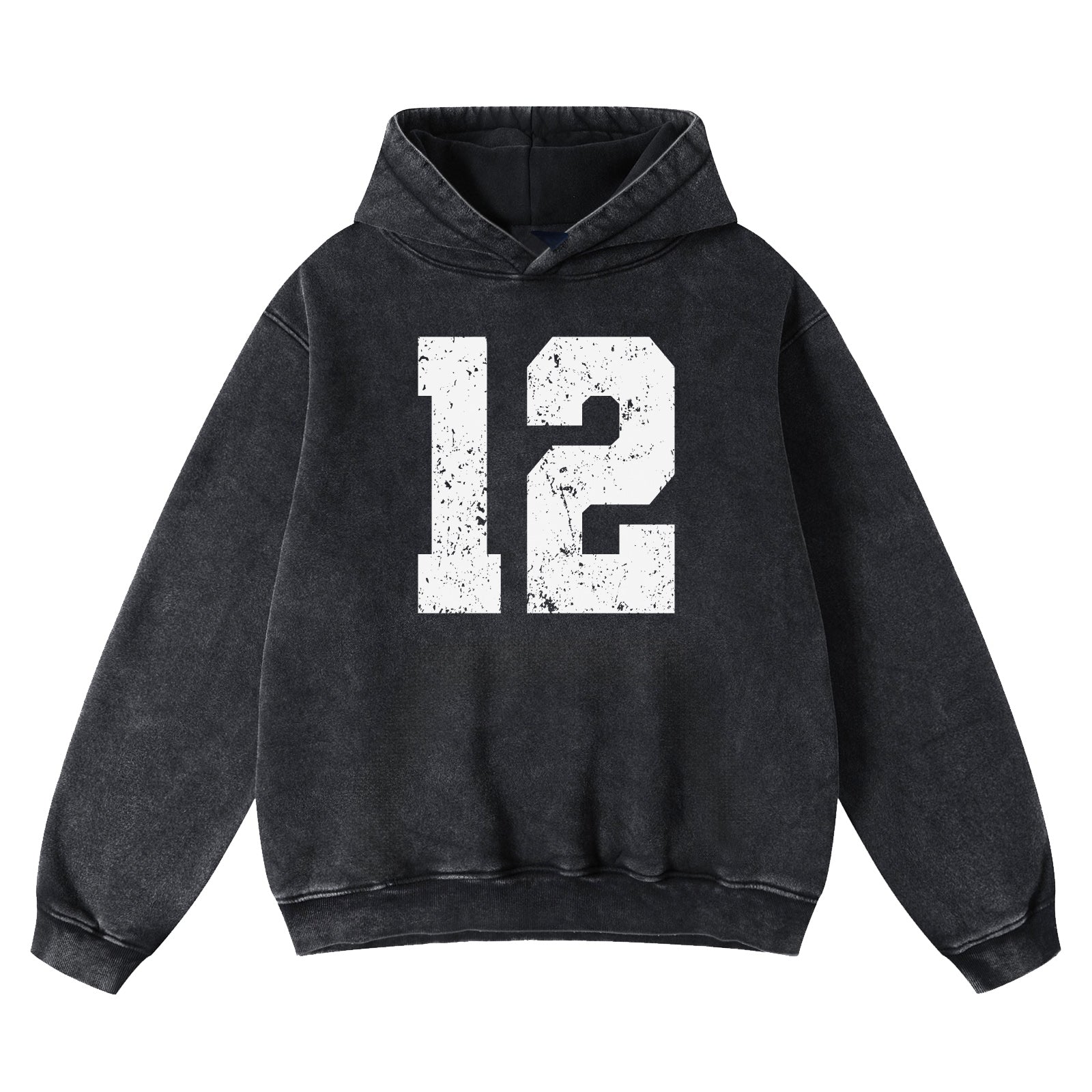 FAIABLE Acid Washed Vintage Print Number Cute Long Sleeve Preppy Sweatshirts