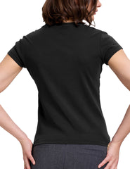 FAIABLE Women’s Crewneck Crew Neck T-Shirt Summer Casual Shortsleeve Short Sleeve Top with Washed Finish - High Elasticity Tee with Narrow Shoulder Design – Plain Basic Stretch Underwear Slim Fit Tshirt- Comfort Fabric Womenswear Essential