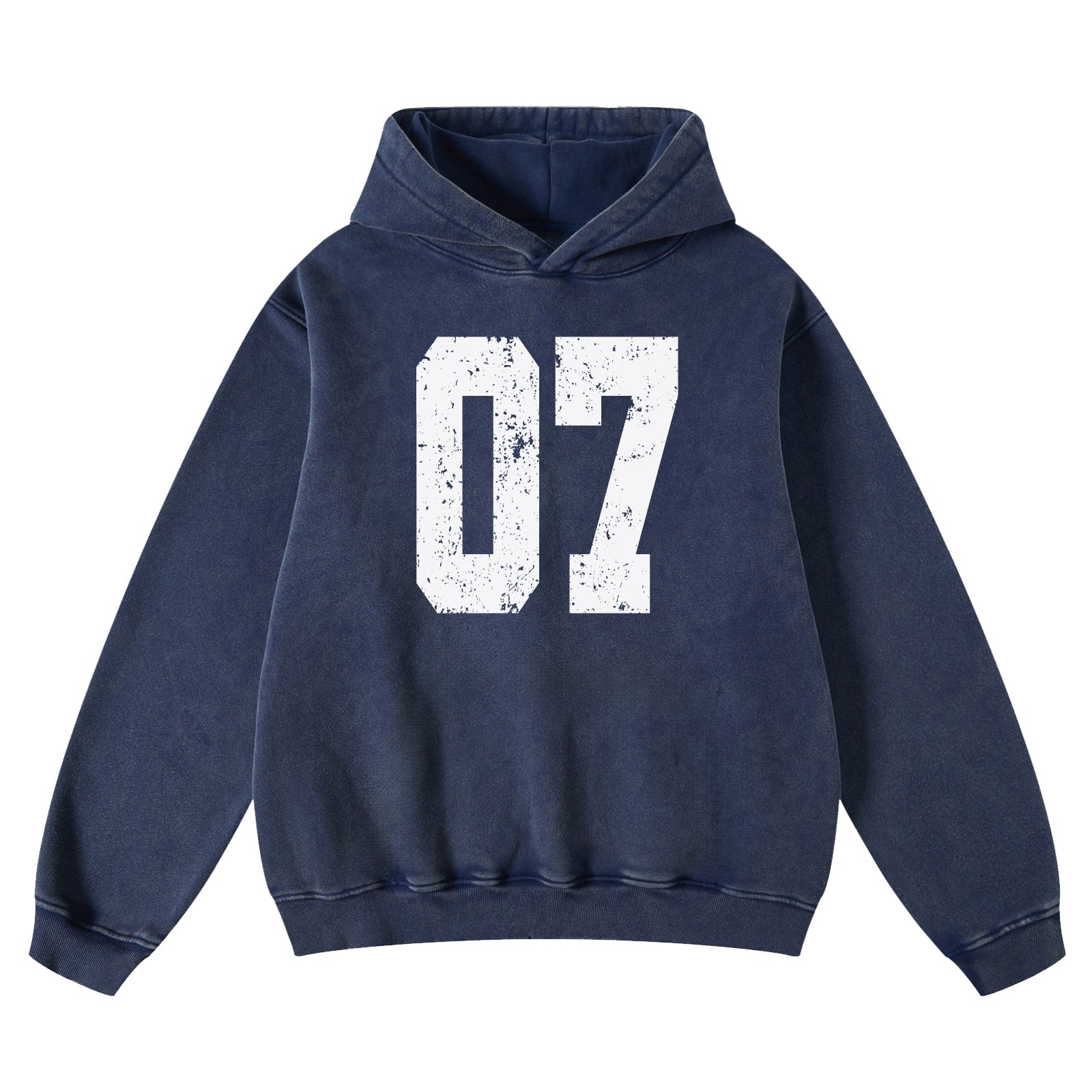 FAIABLE Acid Washed Vintage Print Number Cute Long Sleeve Preppy Sweatshirts
