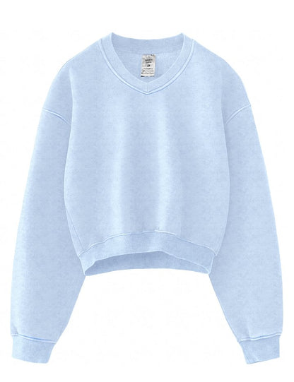 FAIABLE hoodie Cozy up in Vintage Style with our Y2K Acid Wash Fleece V-Neck