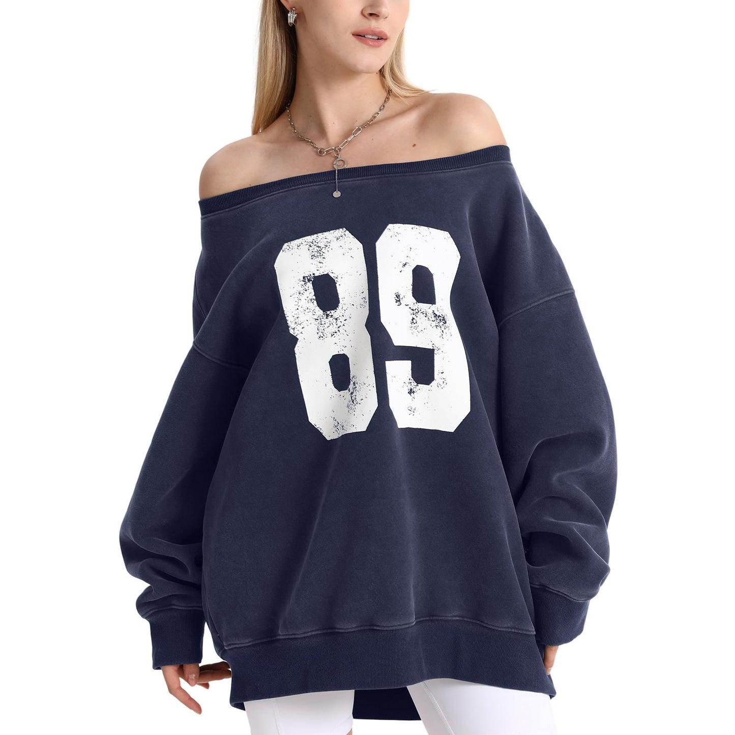 FAIABLE Womens Off the Shoulder Oversized Sweatshirts