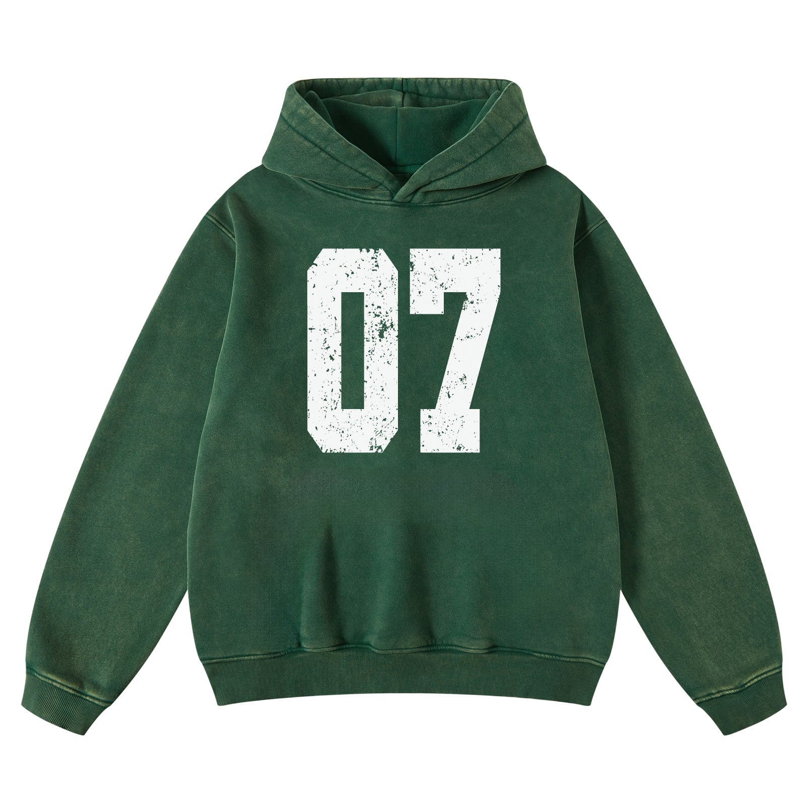 FAIABLE Acid Washed Vintage Print Number Cute Long Sleeve Preppy Sweatshirts