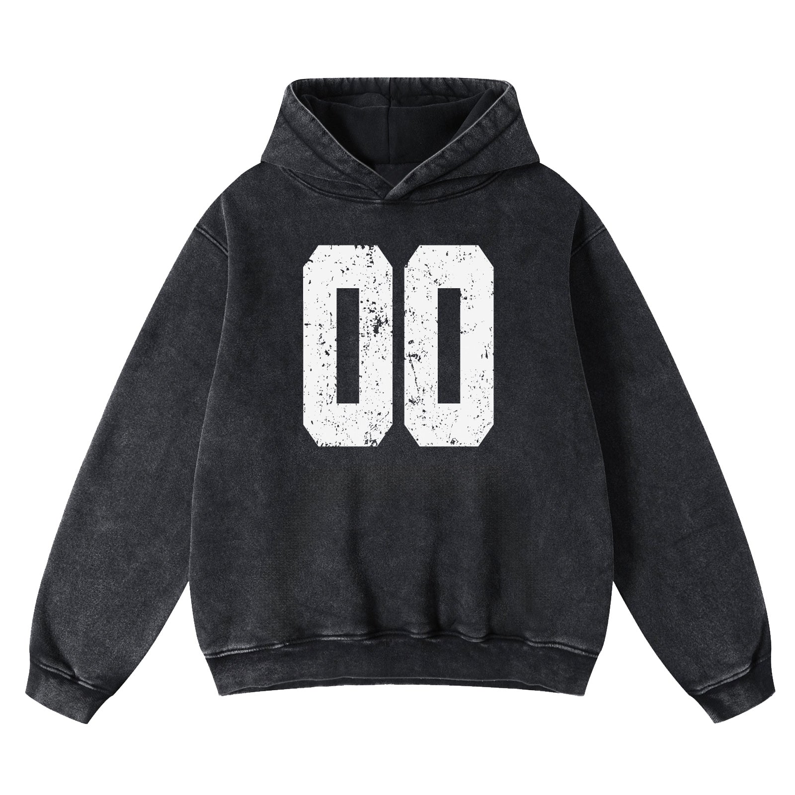 FAIABLE Acid Washed Vintage Print Number Cute Long Sleeve Preppy Sweatshirts