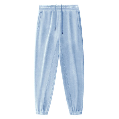 FAIABLE Acid Wash Fleece Lined Cuffed Joggers Cozy