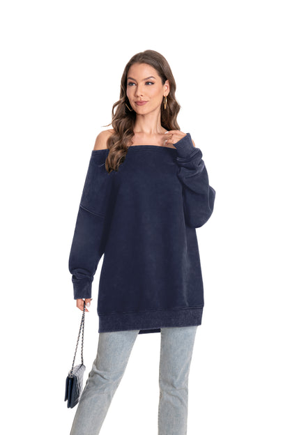 FAIABLE Womens Off the Shoulder Oversized Sweatshirts